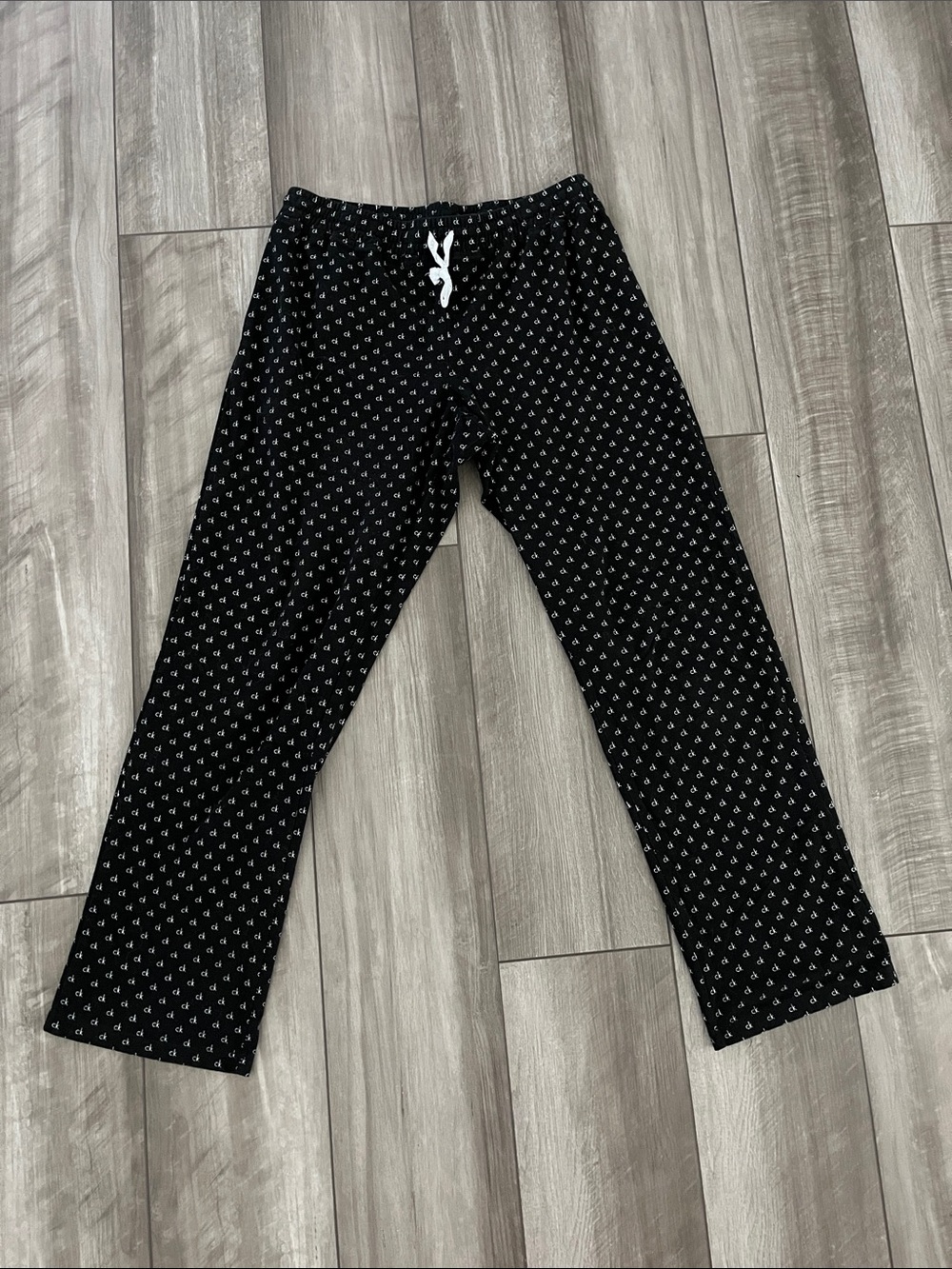 Calvin Klein Black Patterned Women's Pajama Pants
